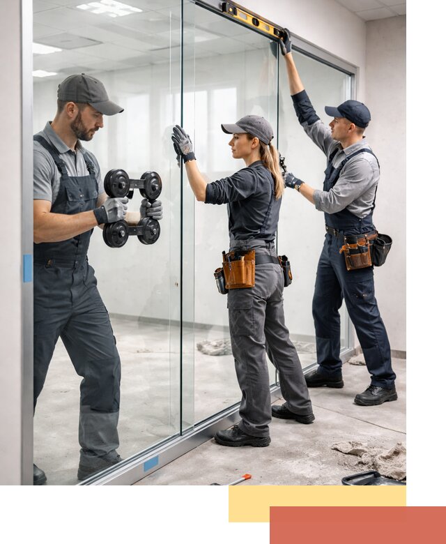 Профессиональный монтаж стеклянных перегородок в Ярцево