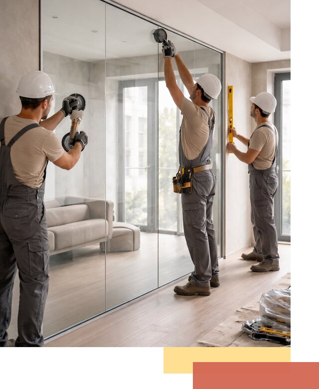 Перегородки из закаленного стекла в Ярцево для офисов и квартир