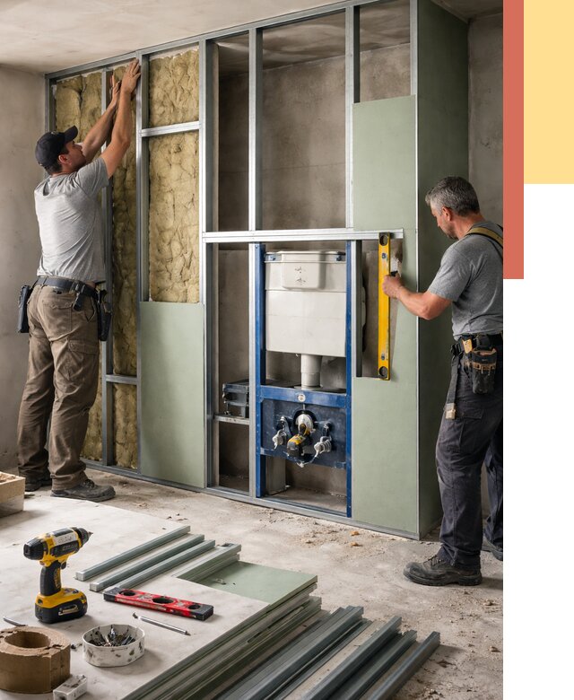 Установка сантехнических перегородок в Ярцево от 8648 руб. | ОТДЕЛОЧНИК-Рцв