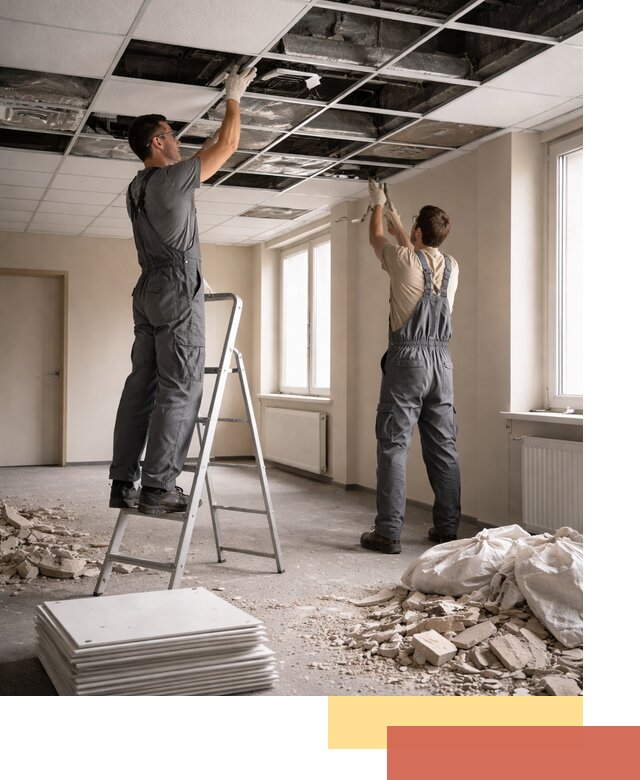 Демонтаж потолков Армстронг профессионально в Ярцево