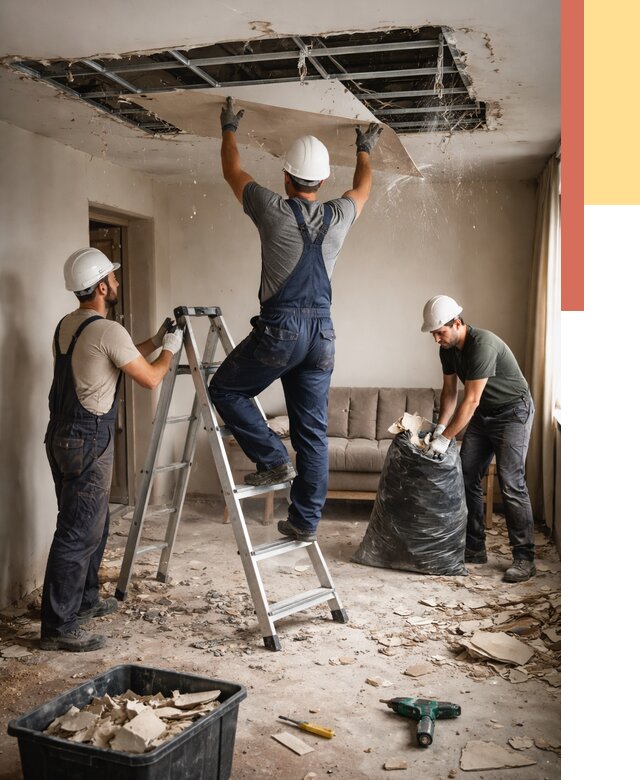 Демонтаж гипсокартонного потолка в Ярцево от 427 руб. за м2 — ОТДЕЛОЧНИК-Рцв