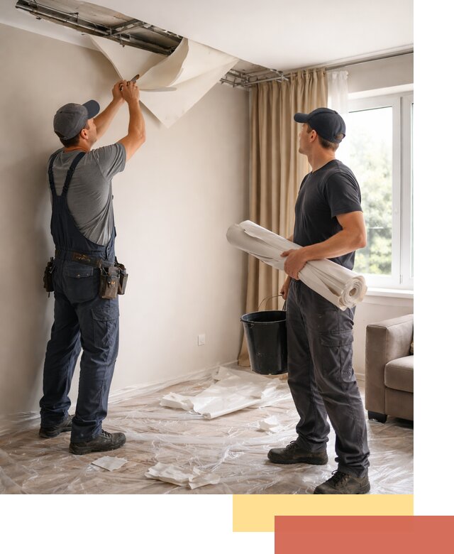 Демонтаж натяжного потолка в Ярцево быстро и аккуратно