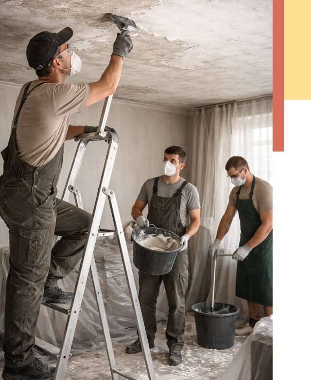 Удаление побелки с потолка в Ярцево от 2544 руб. быстро и недорого | ОТДЕЛОЧНИК-Рцв