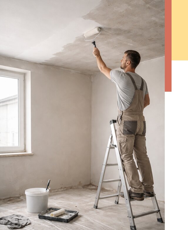 Грунтовка потолка в Ярцево от 2544 руб. — быстро и недорого | ОТДЕЛОЧНИК-Рцв