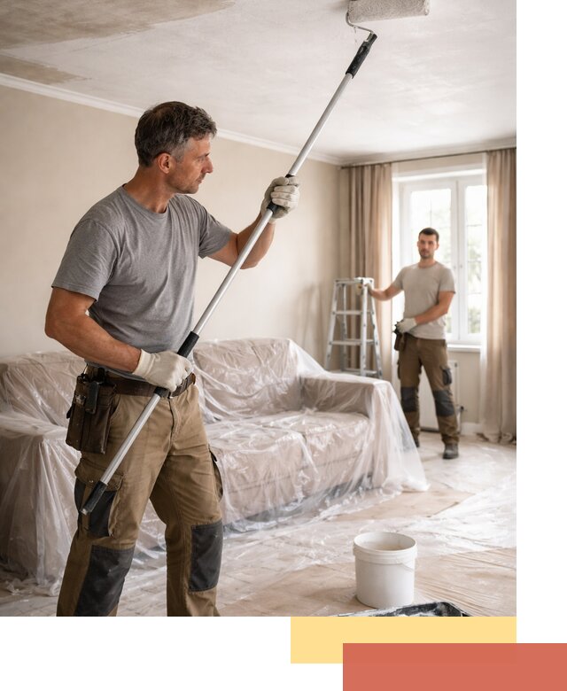 Грунтовка потолка в Ярцево — подготовка под покраску и отделку