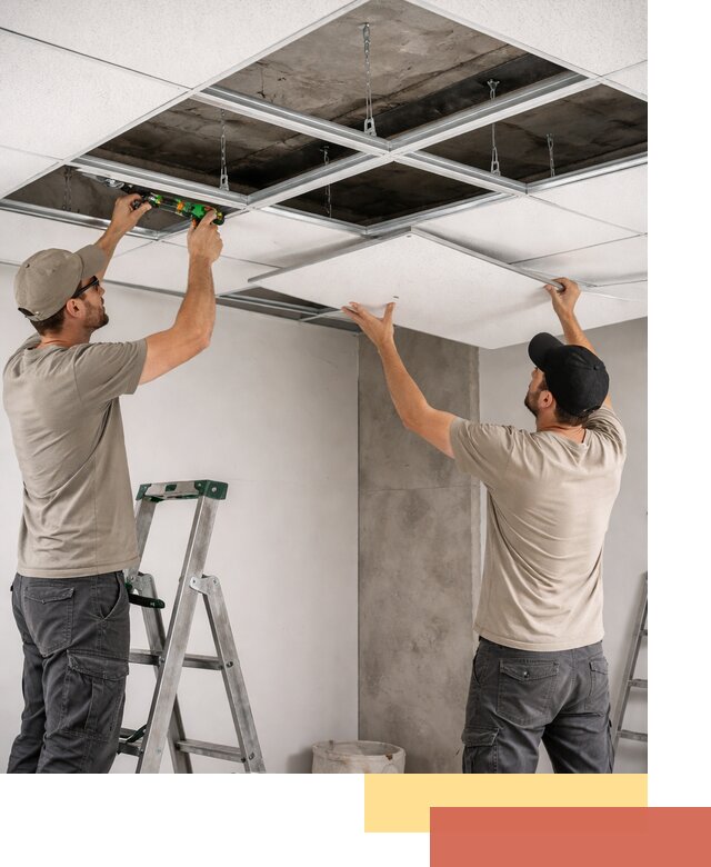 Монтаж потолка Армстронг под ключ в Ярцево