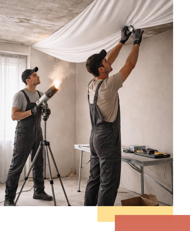 Установка натяжного потолка под ключ в Ярцево