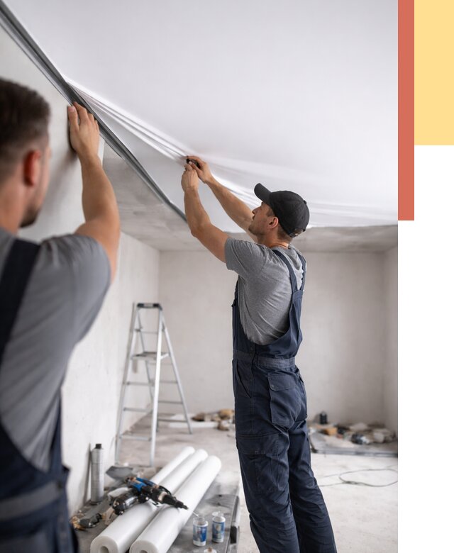 Монтаж матового натяжного потолка в Ярцево от 4578 руб./м² — быстро и недорого | ОТДЕЛОЧНИК-Рцв