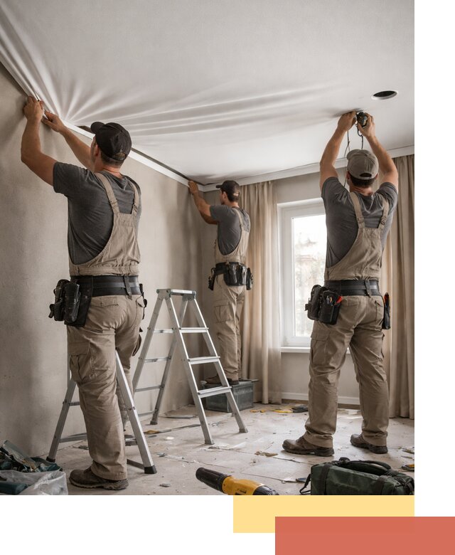 Монтаж матового натяжного потолка в Ярцево качественно и быстро