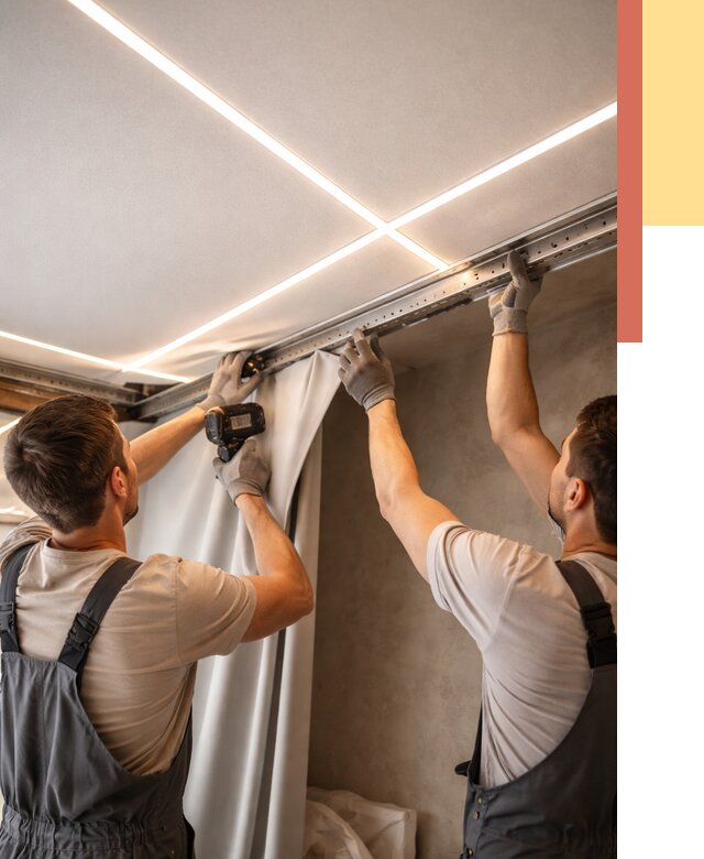 Монтаж натяжного потолка со световыми линиями в Ярцево от 1221 руб. | ОТДЕЛОЧНИК-Рцв