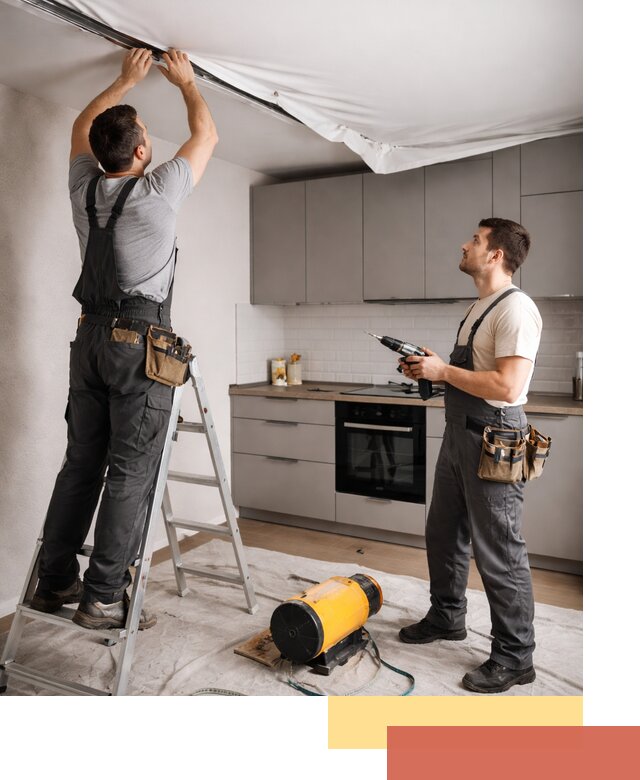 Монтаж натяжного потолка на кухне в Ярцево