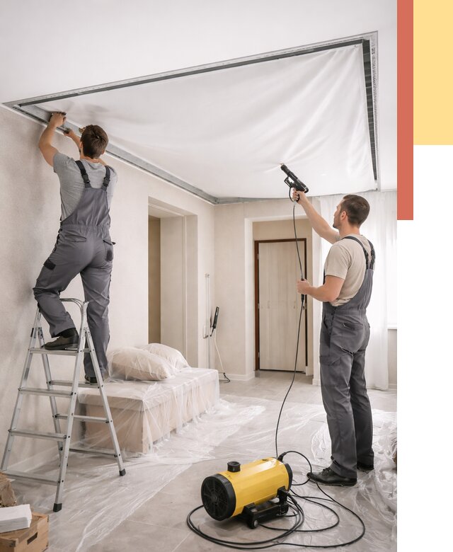 Монтаж натяжного потолка в прихожей в Ярцево от 2696 руб. под ключ | ОТДЕЛОЧНИК-Рцв