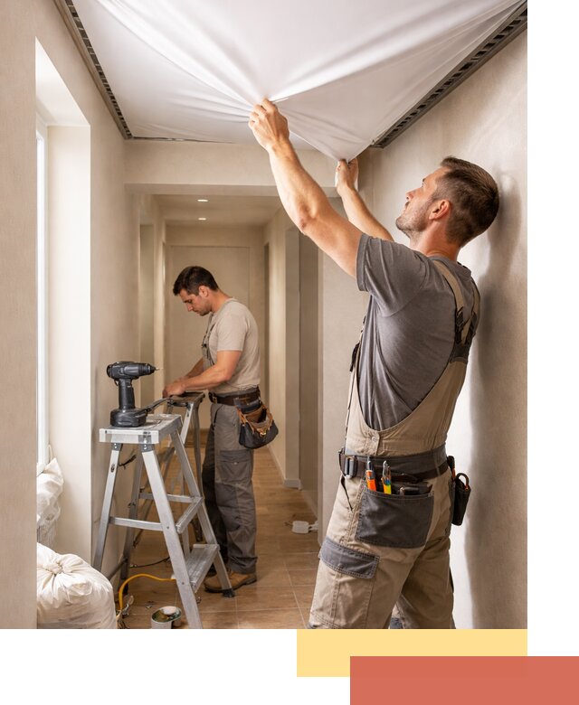 Монтаж натяжного потолка в прихожей в Ярцево