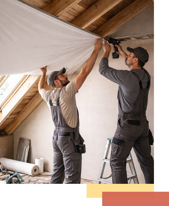 Монтаж натяжного потолка в мансарде в Ярцево