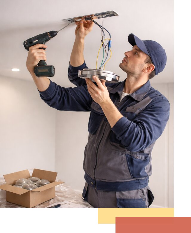 Установка люстры в натяжной потолок в Ярцево