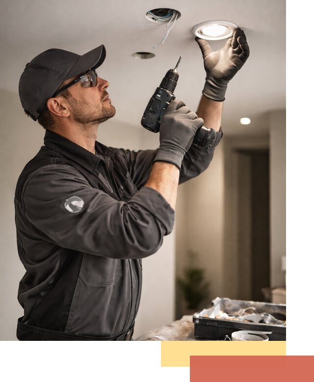 Установка точечных светильников в натяжной потолок в Ярцево