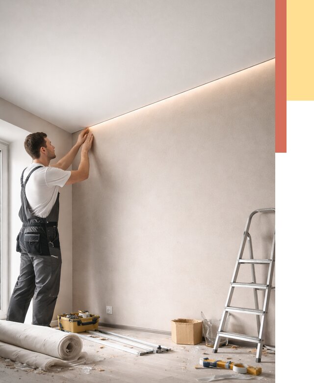 Теневые натяжные потолки в Ярцево от 8343 руб. под ключ | ОТДЕЛОЧНИК-Рцв