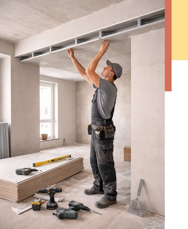 Потолок из гипсокартона с нишей в Ярцево от 1272 руб. под ключ | ОТДЕЛОЧНИК-Рцв