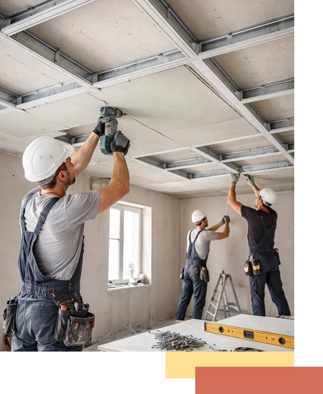 Кессонный потолок из гипсокартона под ключ в Ярцево