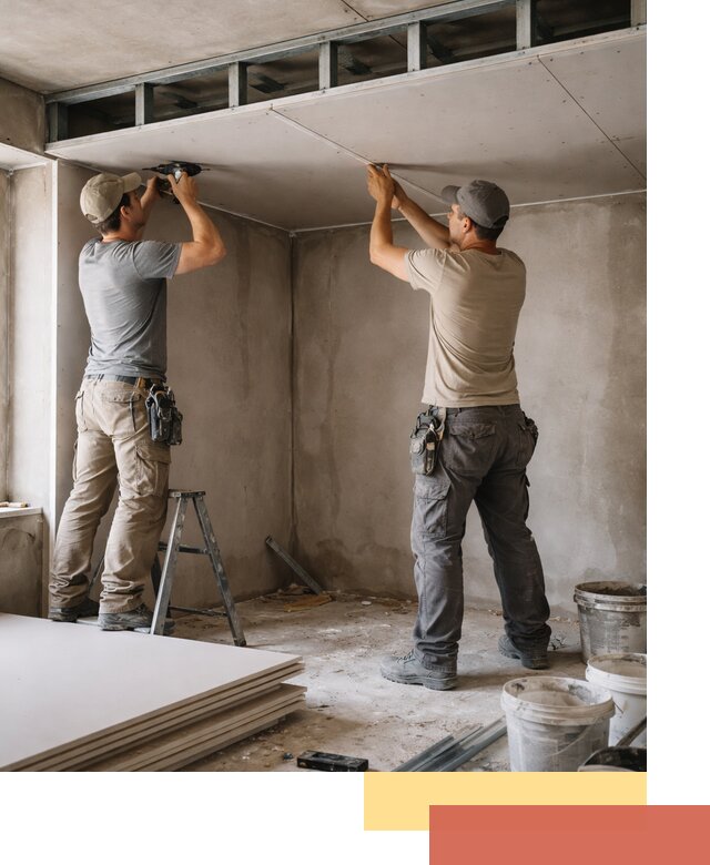 Короб из гипсокартона на потолке под ключ в Ярцево