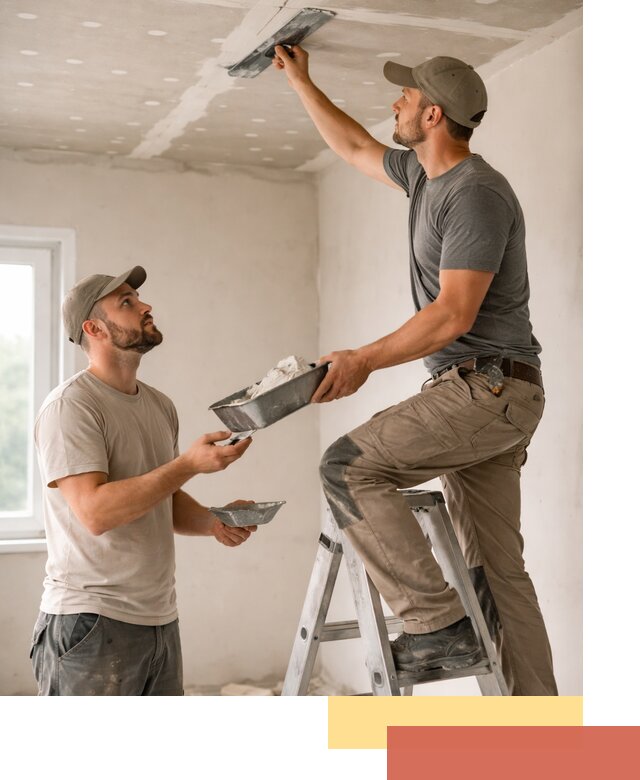 Шпаклевка потолка из гипсокартона в Ярцево качественно и быстро