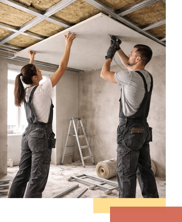 Звукоизоляция потолка из ГКЛ в Ярцево профессионально и надежно