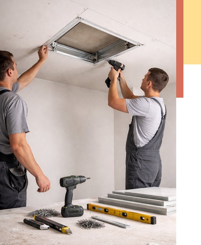 Установка люка в потолок ГКЛ в Ярцево от 2544 руб. под ключ | ОТДЕЛОЧНИК-Рцв