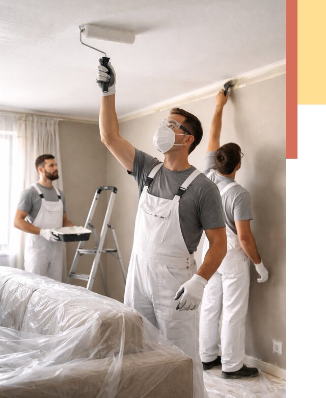 Покраска потолка водоэмельсионной краской в Ярцево от 2238 руб/м² — услуги под ключ | ОТДЕЛОЧНИК-Рцв