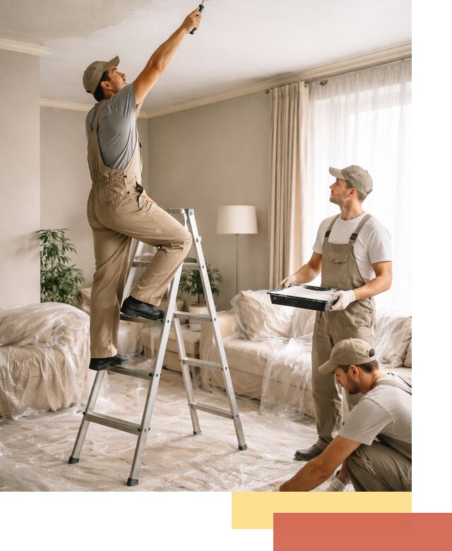 Покраска потолков акриловой краской в Ярцево качественно и быстро