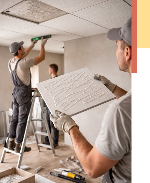 Монтаж потолочной плитки в Ярцево от 4578 руб. — быстро и недорого | ОТДЕЛОЧНИК-Рцв