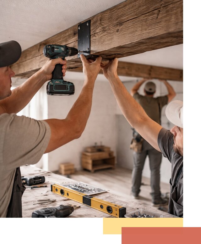 Монтаж декоративных потолочных балок в Ярцево