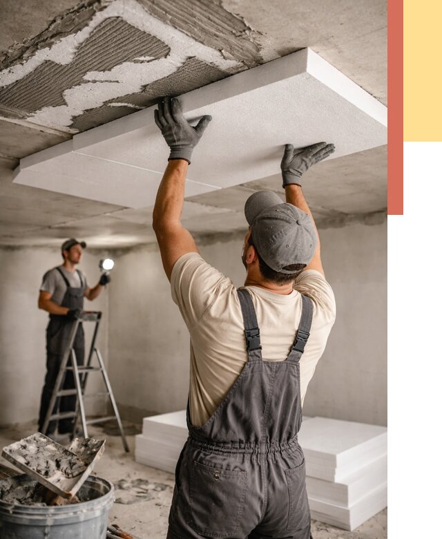 Утепление потолка пенопластом в Ярцево от 4578 руб/м2 — недорого и быстро | ОТДЕЛОЧНИК-Рцв