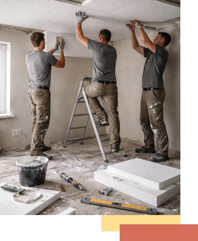 Утепление потолка пенопластом в Ярцево быстро и качественно