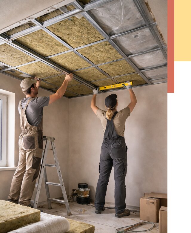 Шумоизоляция потолка в Ярцево от 1272 руб. под ключ — услуги ОТДЕЛОЧНИК-Рцв