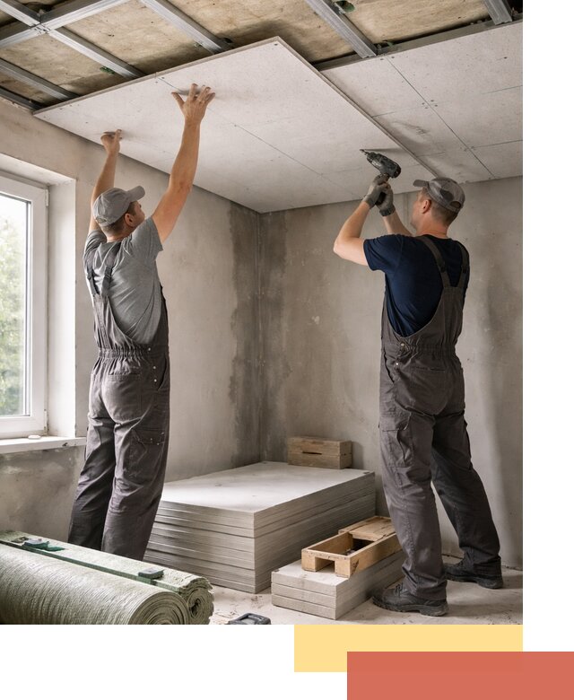 Шумоизоляция потолка панелями ЗИПС в Ярцево